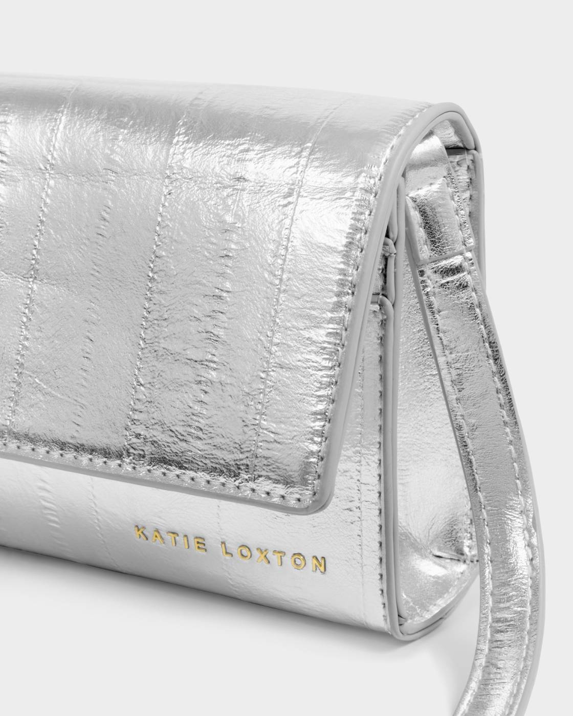 Katie Loxton Lou Crossbody Bag Silver Eel