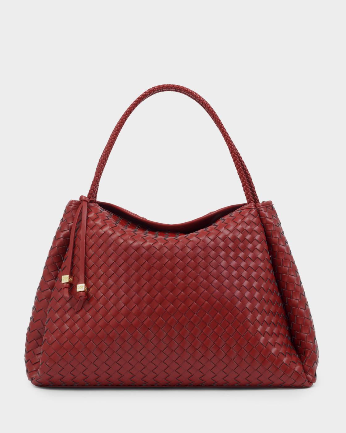 Katie Loxton Nova Hand Woven Large Shoulder Bag Crimson