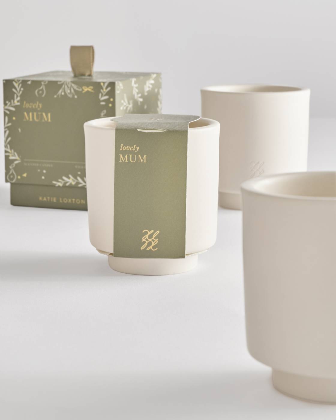 Katie Loxton Ceramic Sentiment Candle Lovely Mum Fresh Fig And Wild Freesia