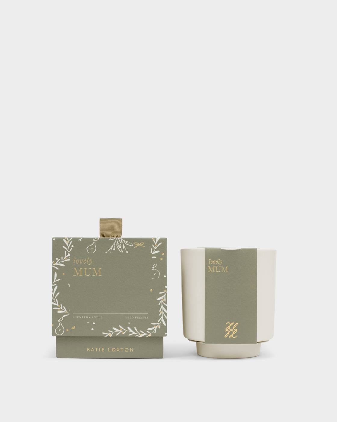 Katie Loxton Ceramic Sentiment Candle Lovely Mum Fresh Fig And Wild Freesia