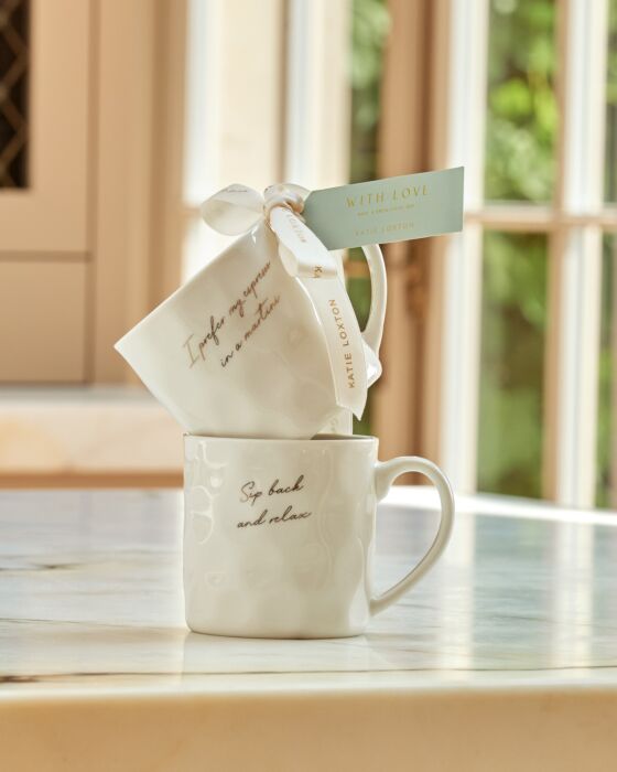 Katie Loxton Gift Bow Mug  'Sip Back And Relax'
