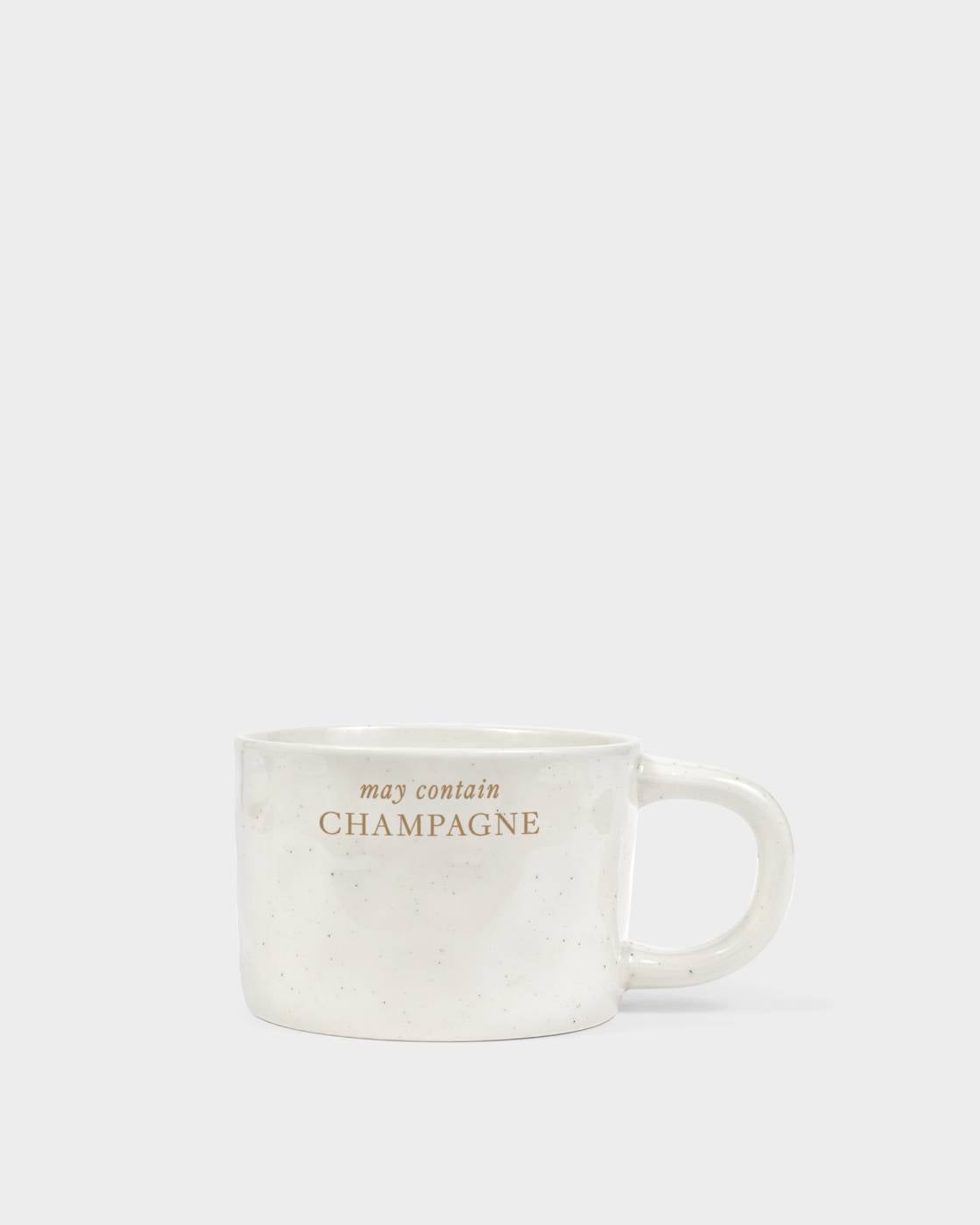 Katie Loxton Speckled Sentiment Mug With Tag May Contain Champagne