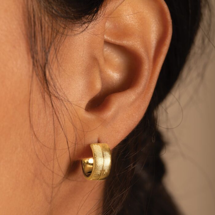 Katie Loxton Ciana Snake Huggie Hoop Earrings Gold Coated