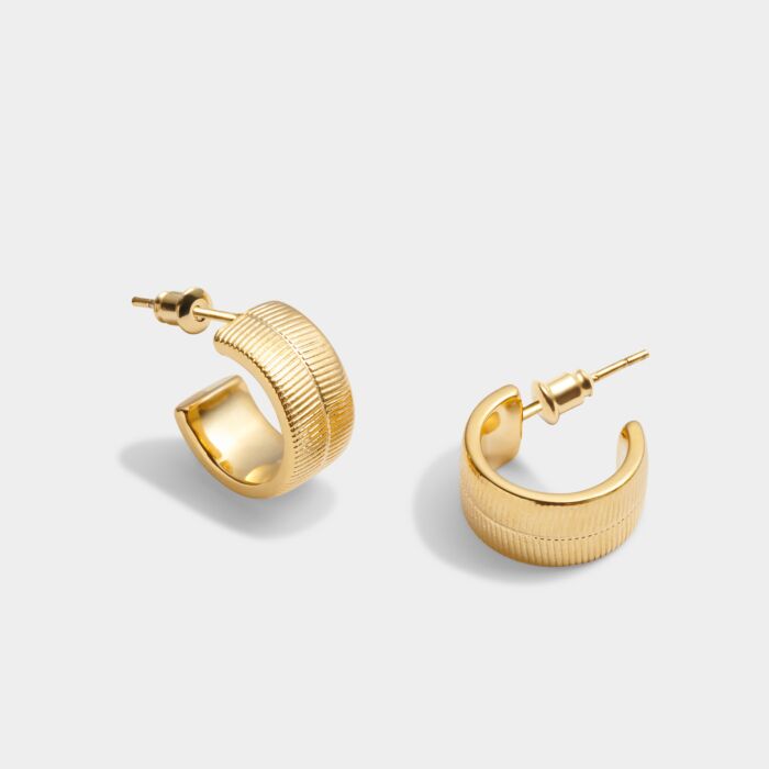 Katie Loxton Ciana Snake Huggie Hoop Earrings Gold Coated