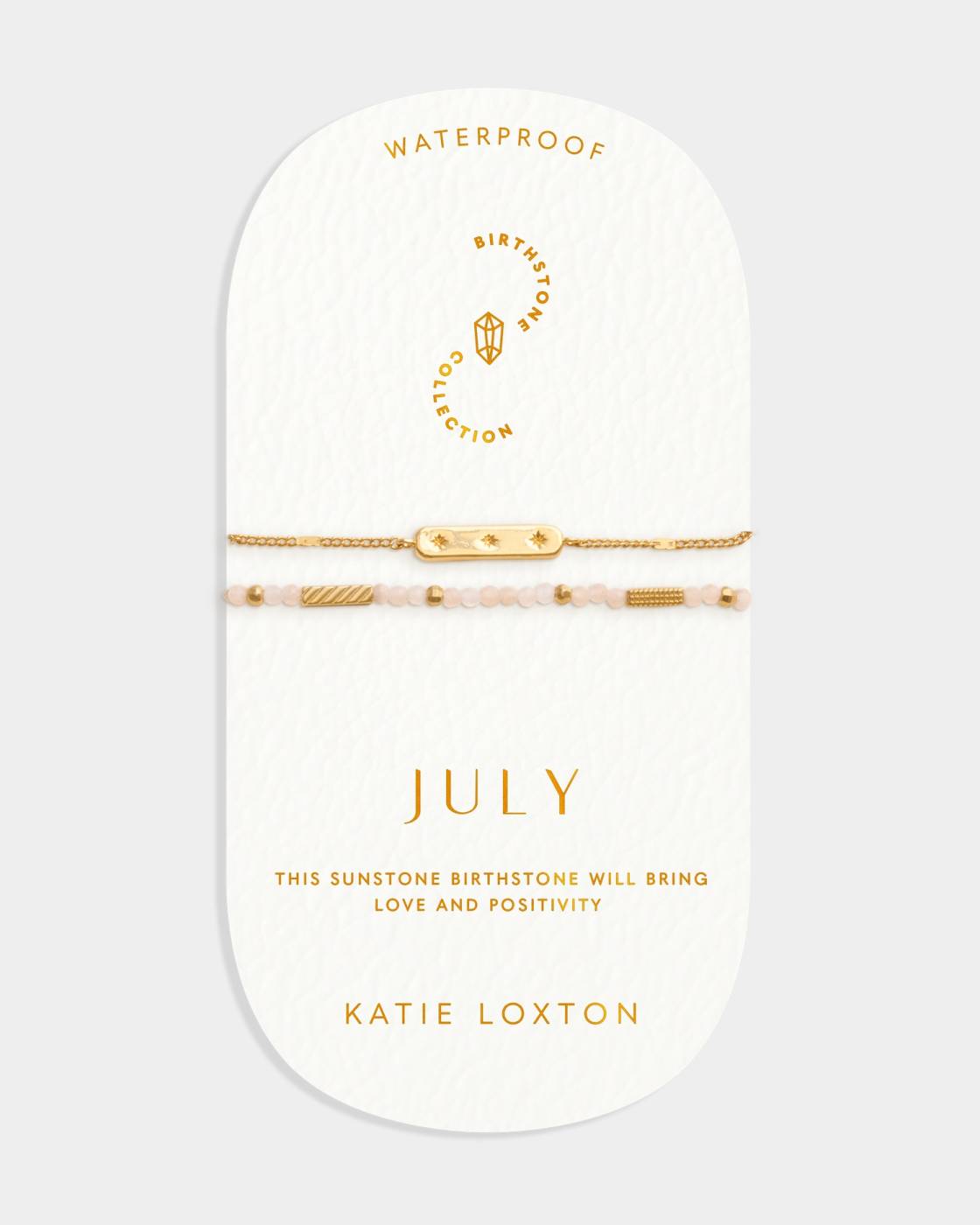Katie Loxton Birthstone Bracelet July Sunstone 18Cm