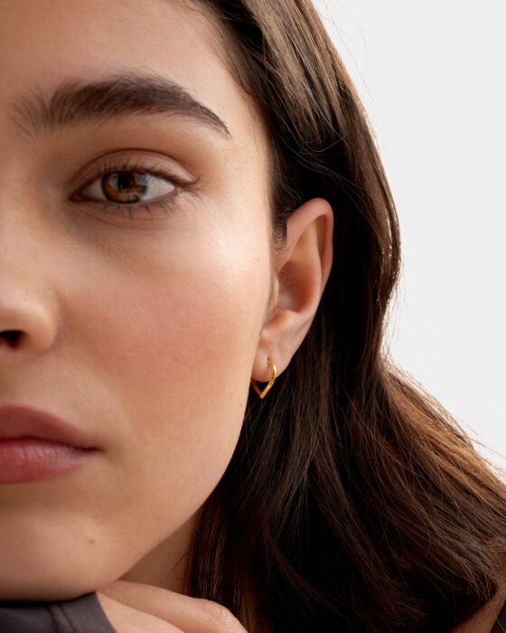 Katie Loxton Elsi Waterproof Gold Huggie Hoop Earrings