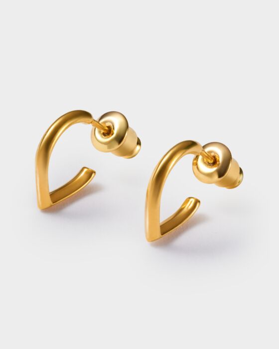 Katie Loxton Elsi Waterproof Gold Huggie Hoop Earrings