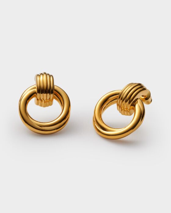 Katie Loxton Demi Oversized Stud Earrings Gold Coated