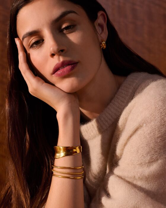 Katie Loxton Molten Luxe Bangle Gold Coated