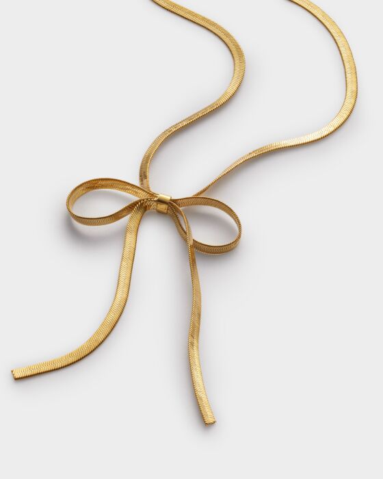Katie Loxton Amelie Waterproof Gold Bow Necklace