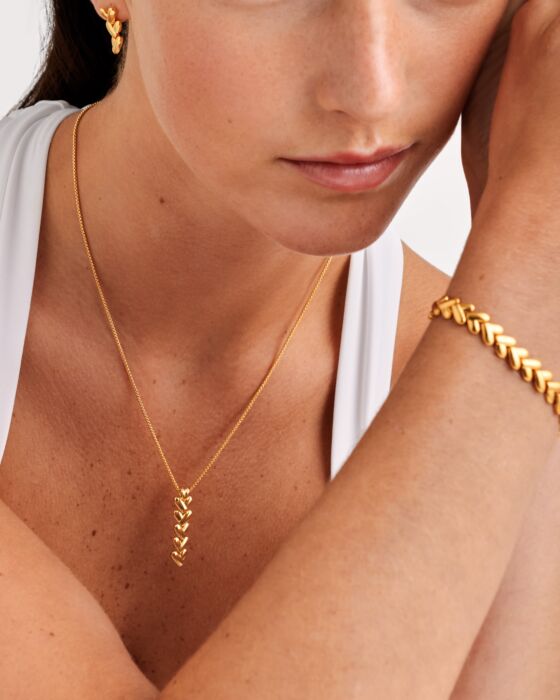 Katie Loxton Heart Link Waterproof Gold Necklace