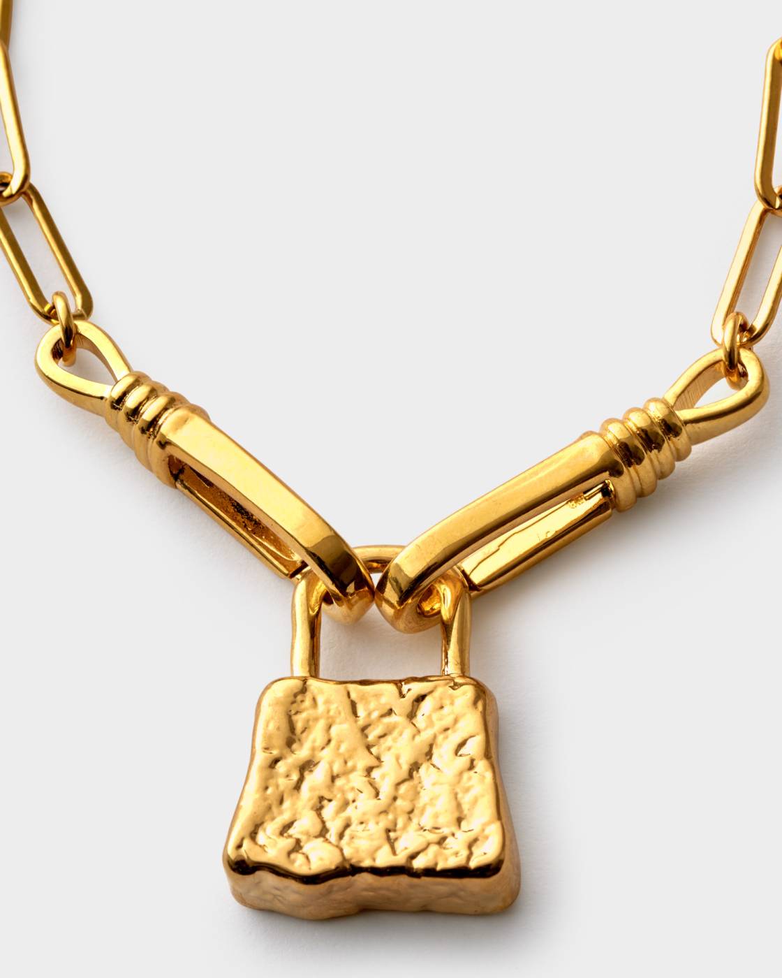 Katie Loxton Luxe Lock Bracelet Gold Coated 18cm