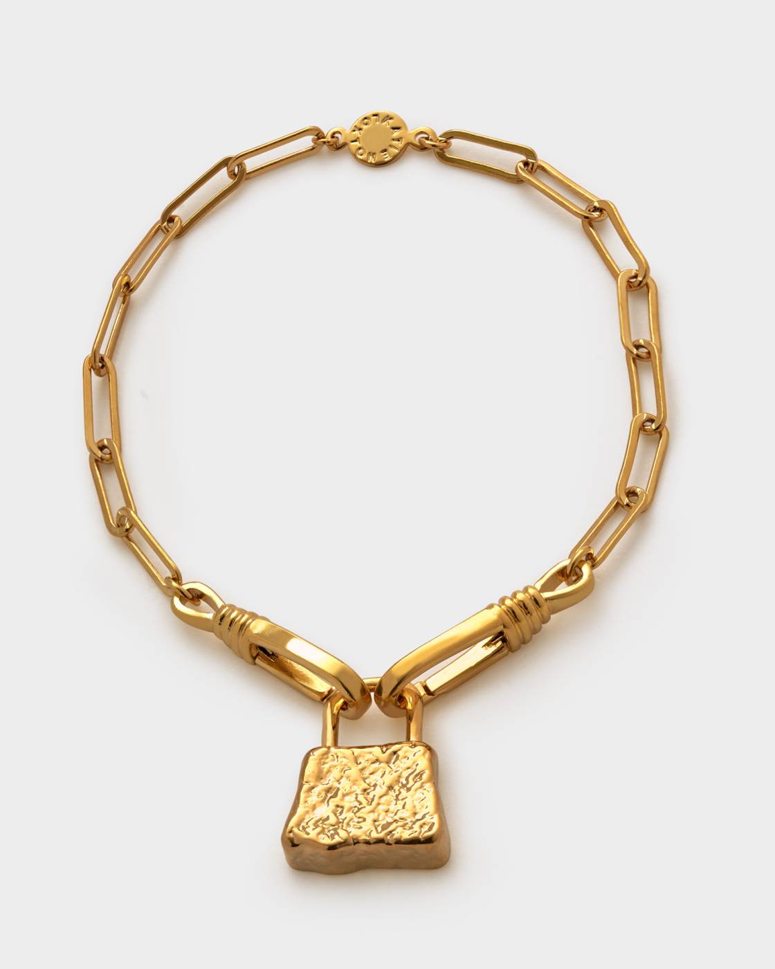 Katie Loxton Luxe Lock Bracelet Gold Coated 18cm