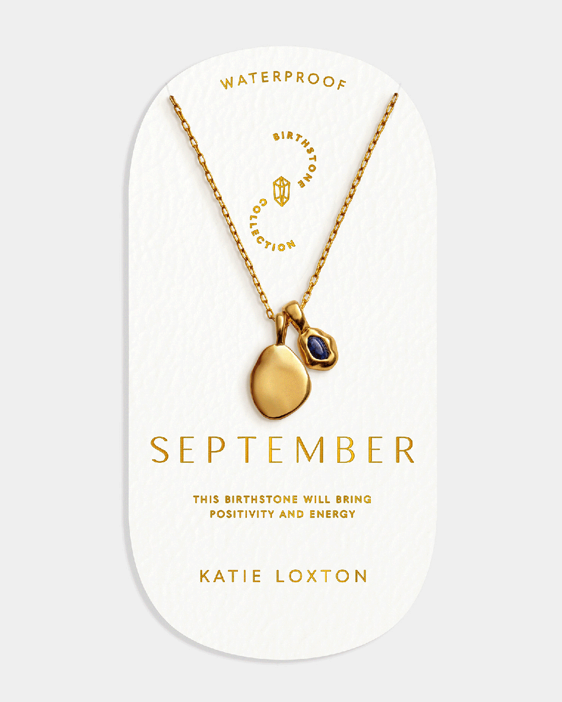 Katie Loxton Birthstone Necklace September Lapis Lazuli