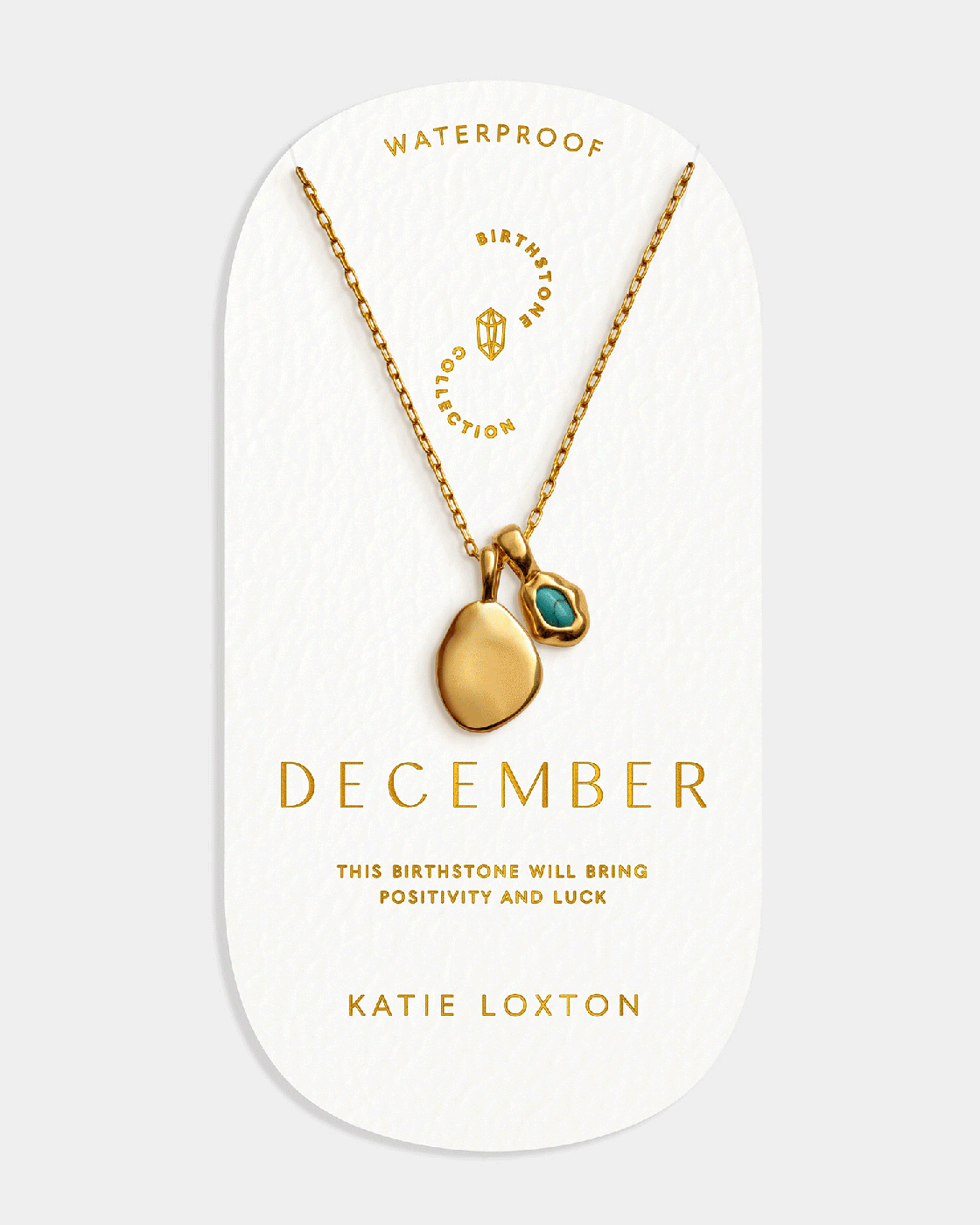 Katie Loxton Birthstone Necklace December Turquoise