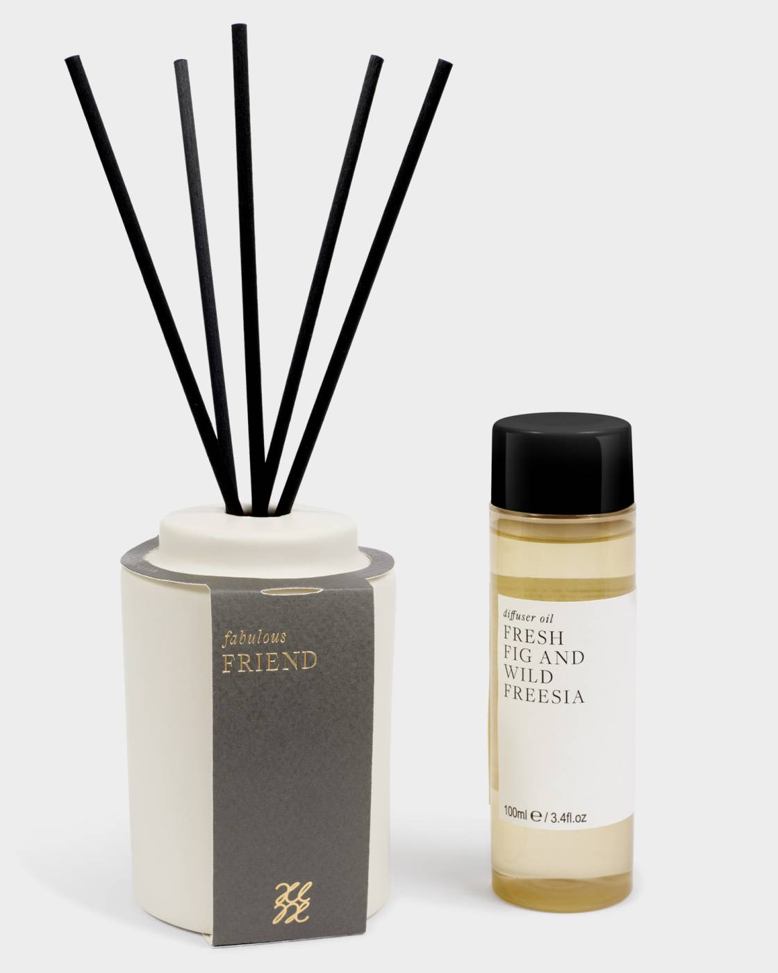 Katie Loxton Ceramic Sentiment Reed Diffuser Fabulous Friend Fresh Fig And Wild Freesia