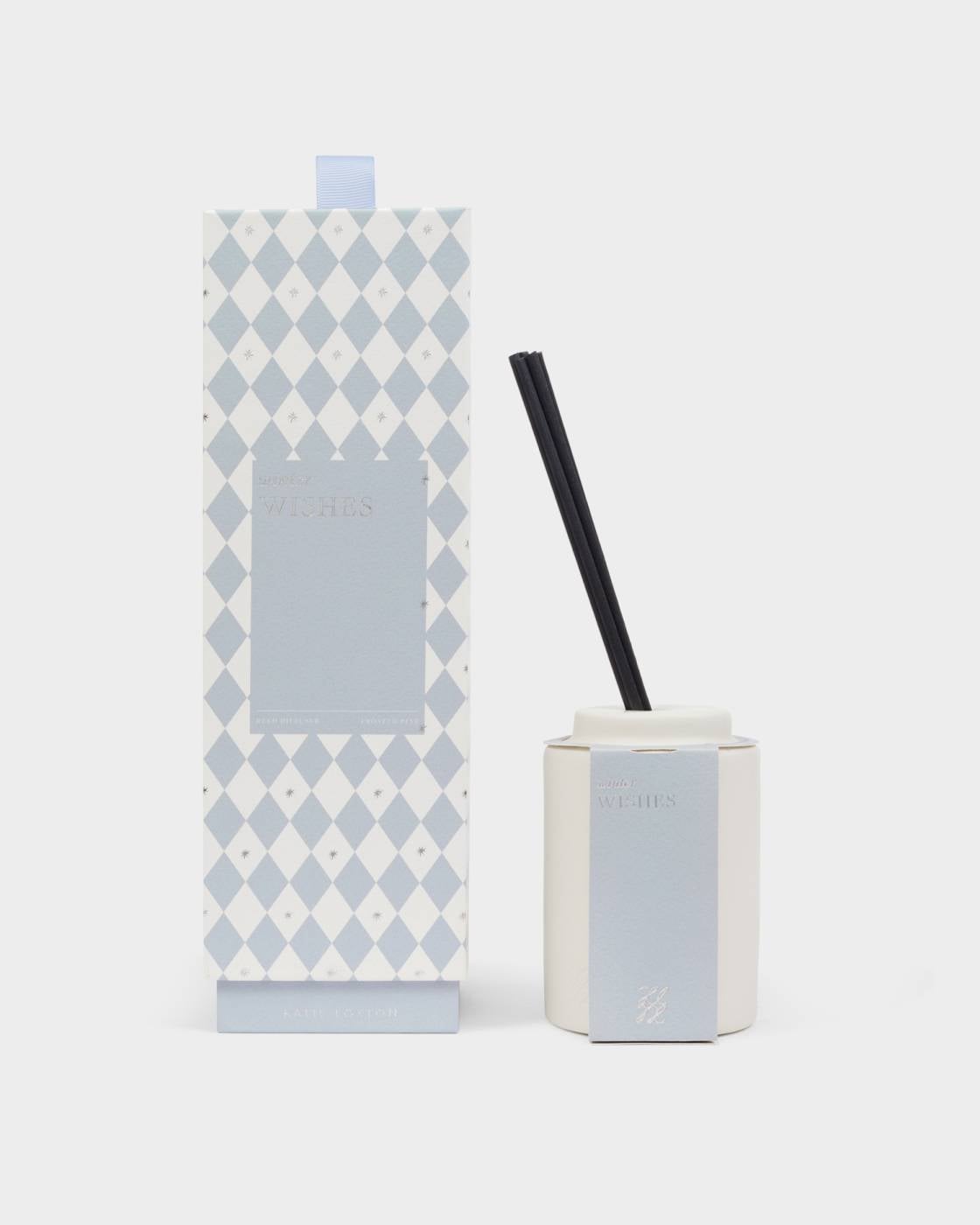 Katie Loxton Ceramic Sentiment Reed Diffuser Winter Wishes Frosted Pine And Cedarwood