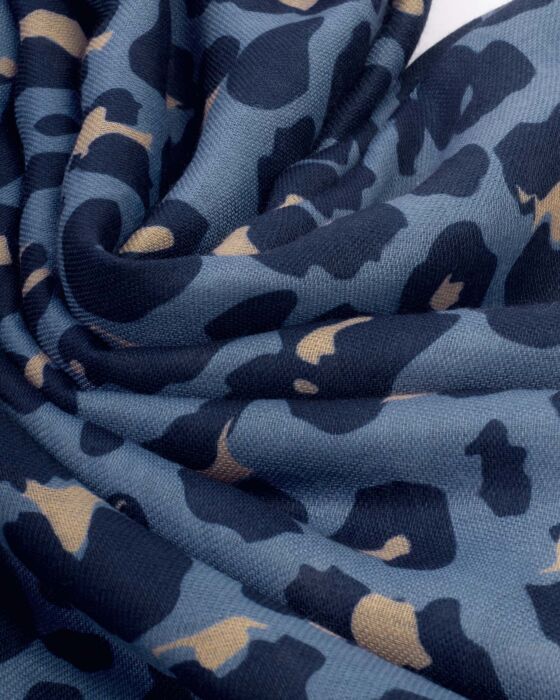 Katie Loxton Printed Scarf Leopard Navy