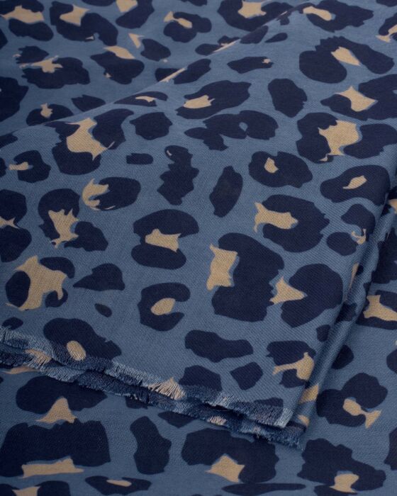 Katie Loxton Printed Scarf Leopard Navy