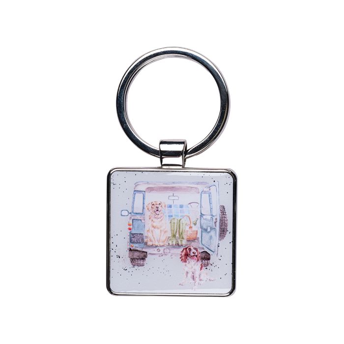 Wrendale Designs 'Paws for a Picnic' Labrador and Spaniel Keyring
