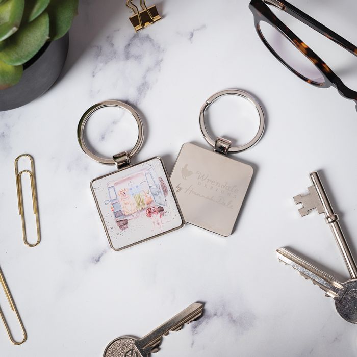 Wrendale Designs 'Paws for a Picnic' Labrador and Spaniel Keyring
