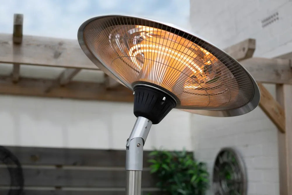 La Hacienda Adjustable Standing Heater Silver