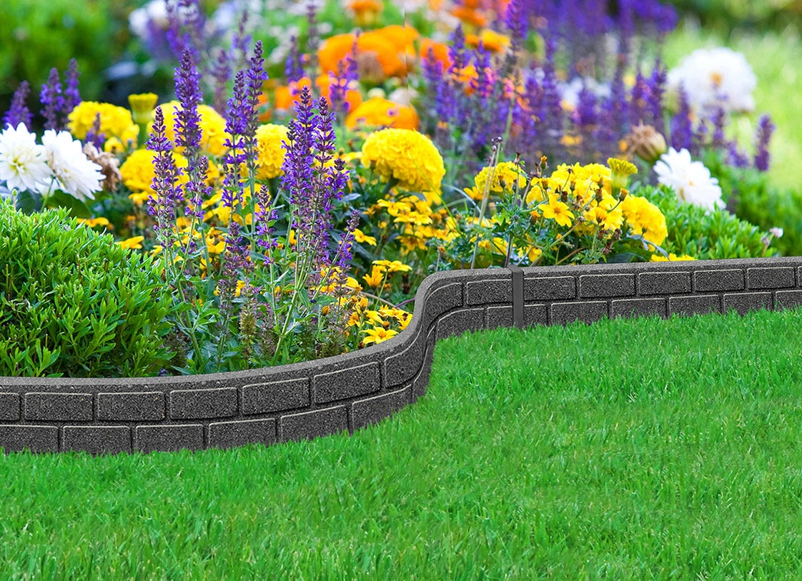 Primeur 9cm Ultra Curve Bricks Edging Grey