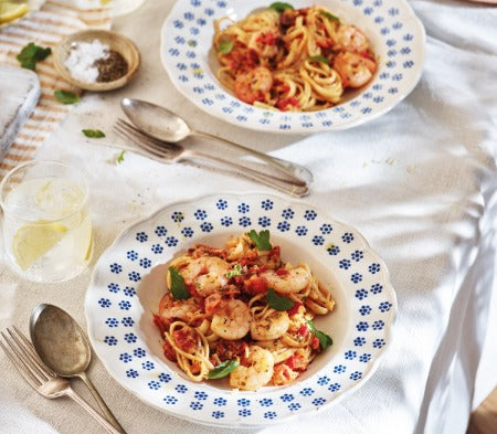 Cook Frozen King Prawn Linguine