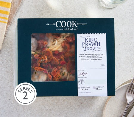 Cook Frozen King Prawn Linguine