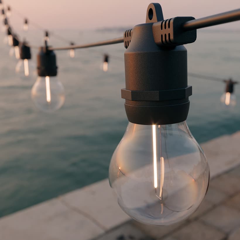 Solar Centre Edinburgh USB Solar Festoon Lights (Set Of 20) With Leaf Panel