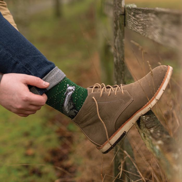 Wrendale Designs 'The Country Gent' Badger Men's Socks