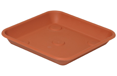 Treadstone Square Saucer Terracotta 23cm