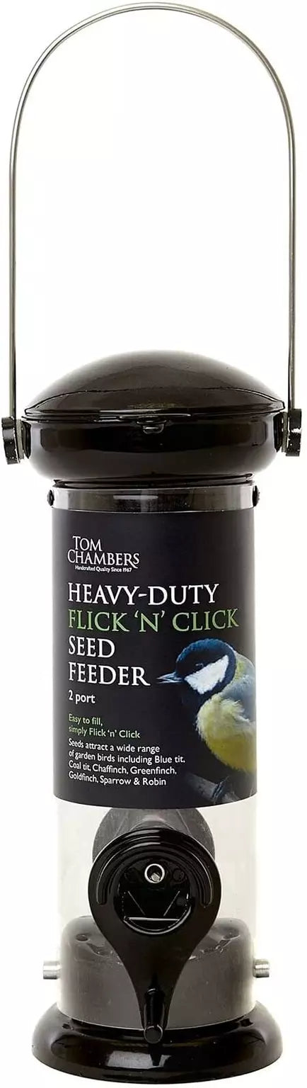 Tom Chambers Heavy Duty Flick n Click Seed Feeder 2 Port