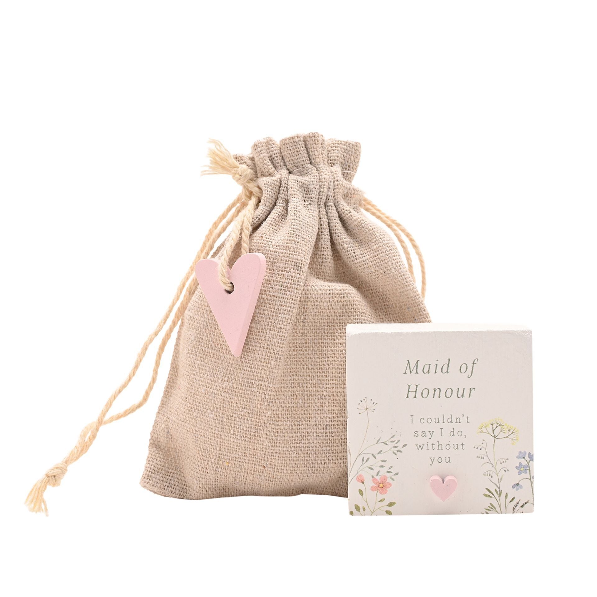 Celebrations Love Story Wildflower Mini Plaque - Maid Of Honour