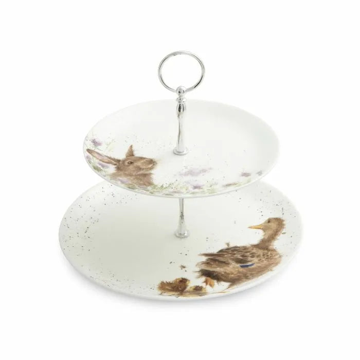 Wrendale Designs Portmeirion 2 Tier Cake Stand